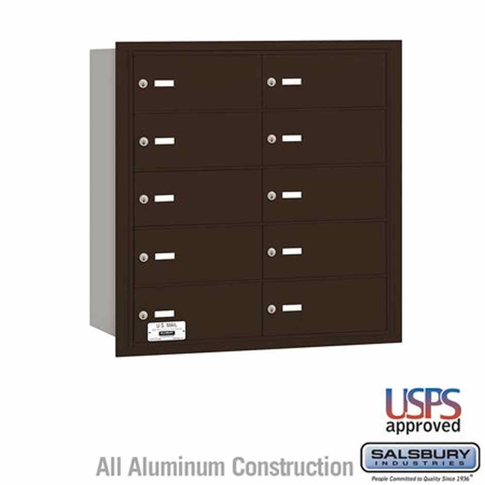 Salsbury Industries 3610ZRU bronze horizontal mailbox usps access