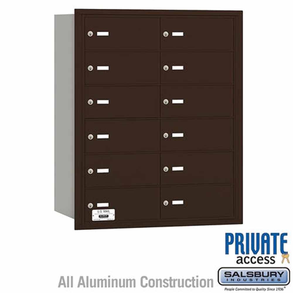 Salsbury Industries 3612ZRP bronze horizontal mailbox private access