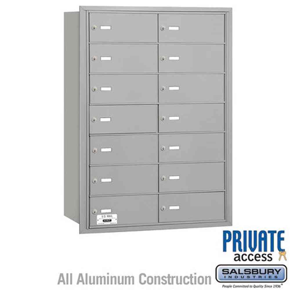 Salsbury Industries 3614ARP aluminum horizontal mailbox private access