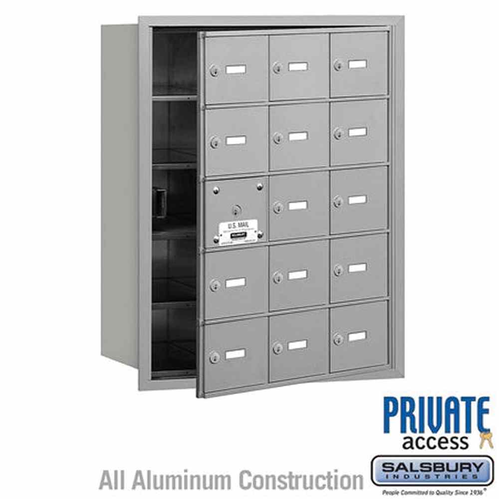 Salsbury Industries 3615AFP aluminum horizontal mailbox private access