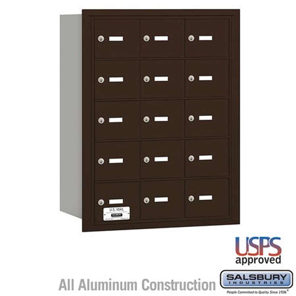 Salsbury Industries 3615ZRU bronze horizontal mailbox usps access