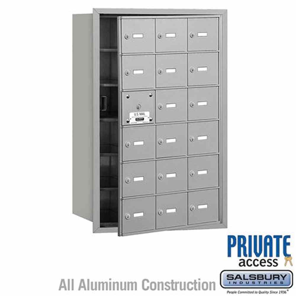 Salsbury Industries 3618AFP aluminum horizontal mailbox private access