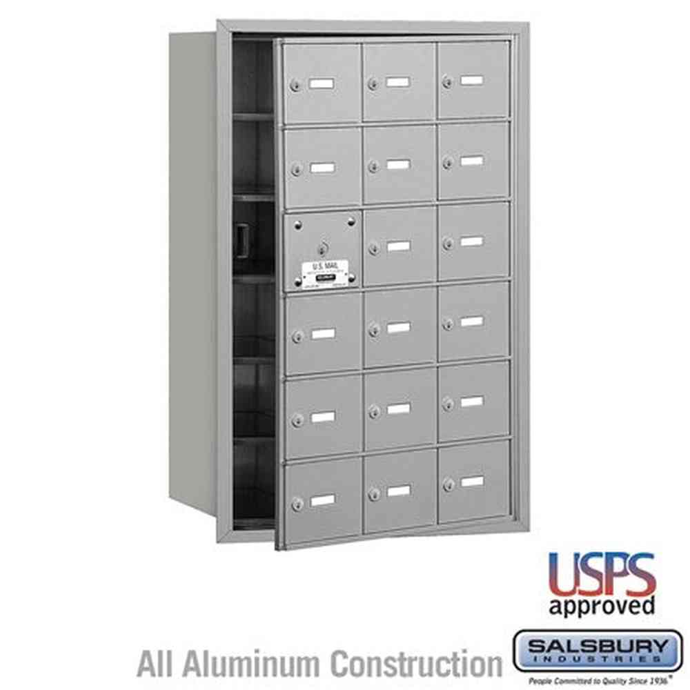 Salsbury Industries 3618AFU aluminum horizontal mailbox usps access