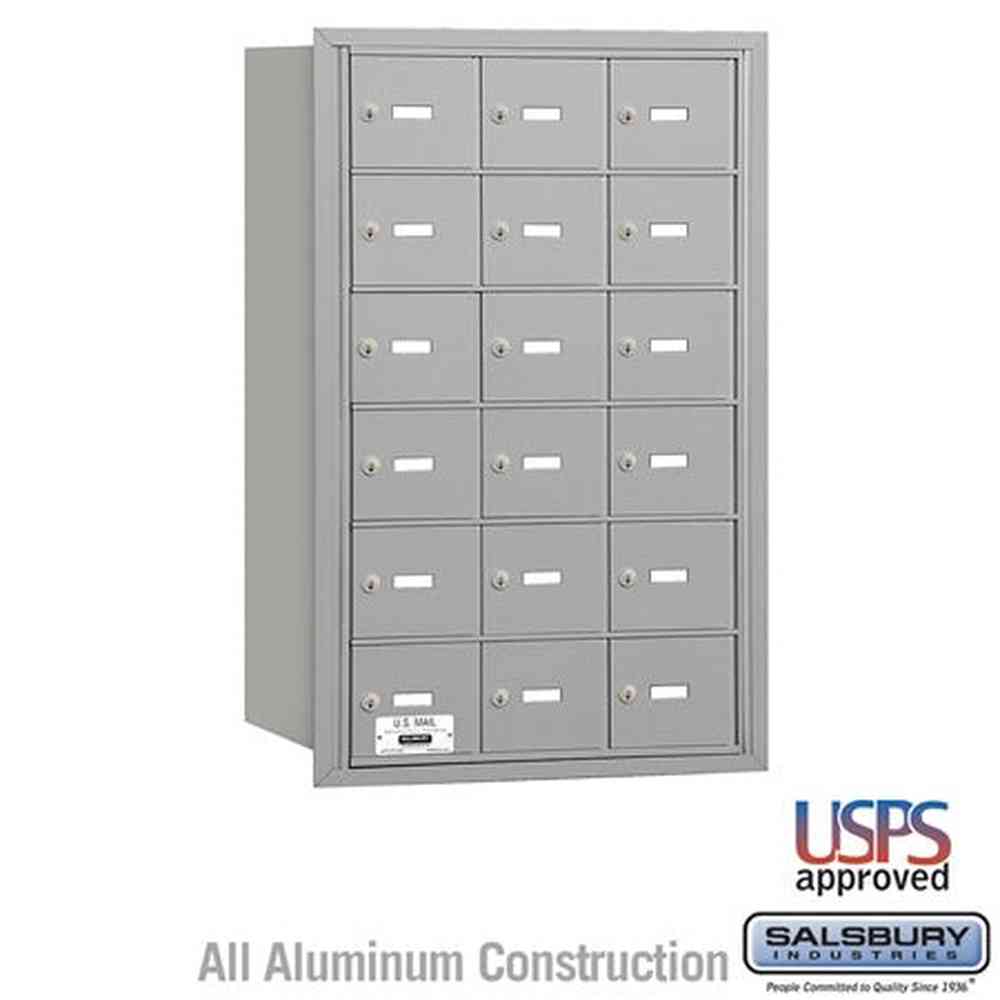 Salsbury Industries 3618ARU aluminum horizontal mailbox usps access