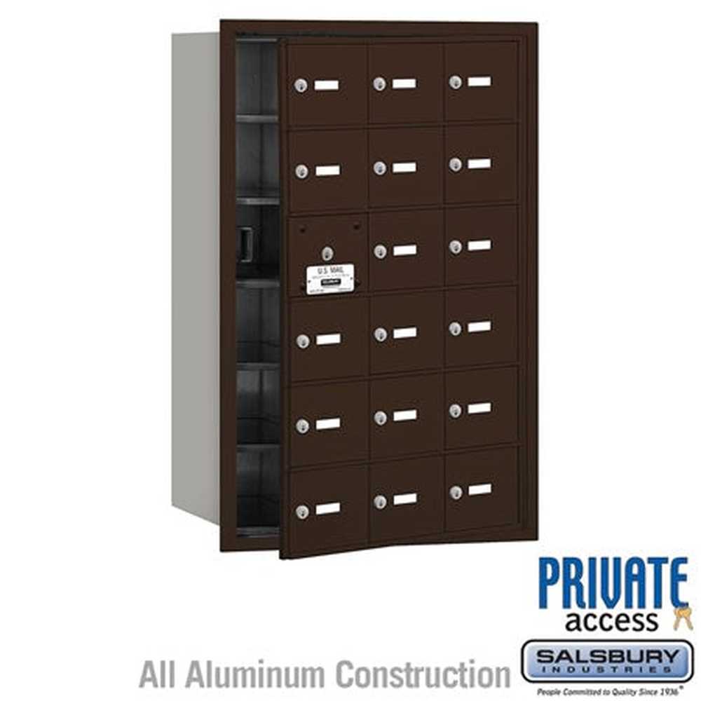 Salsbury Industries 3618ZFP bronze horizontal mailbox private access