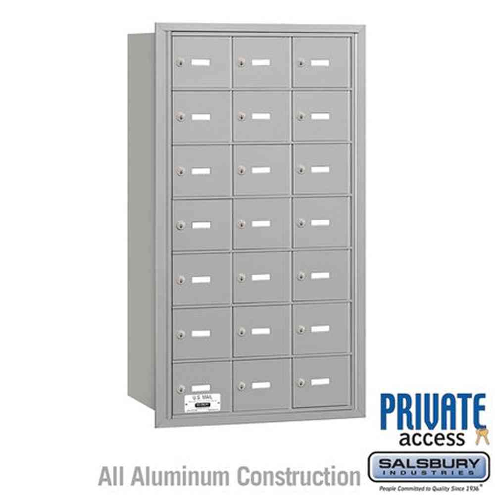 Salsbury Industries 3621ARP aluminum horizontal mailbox private access