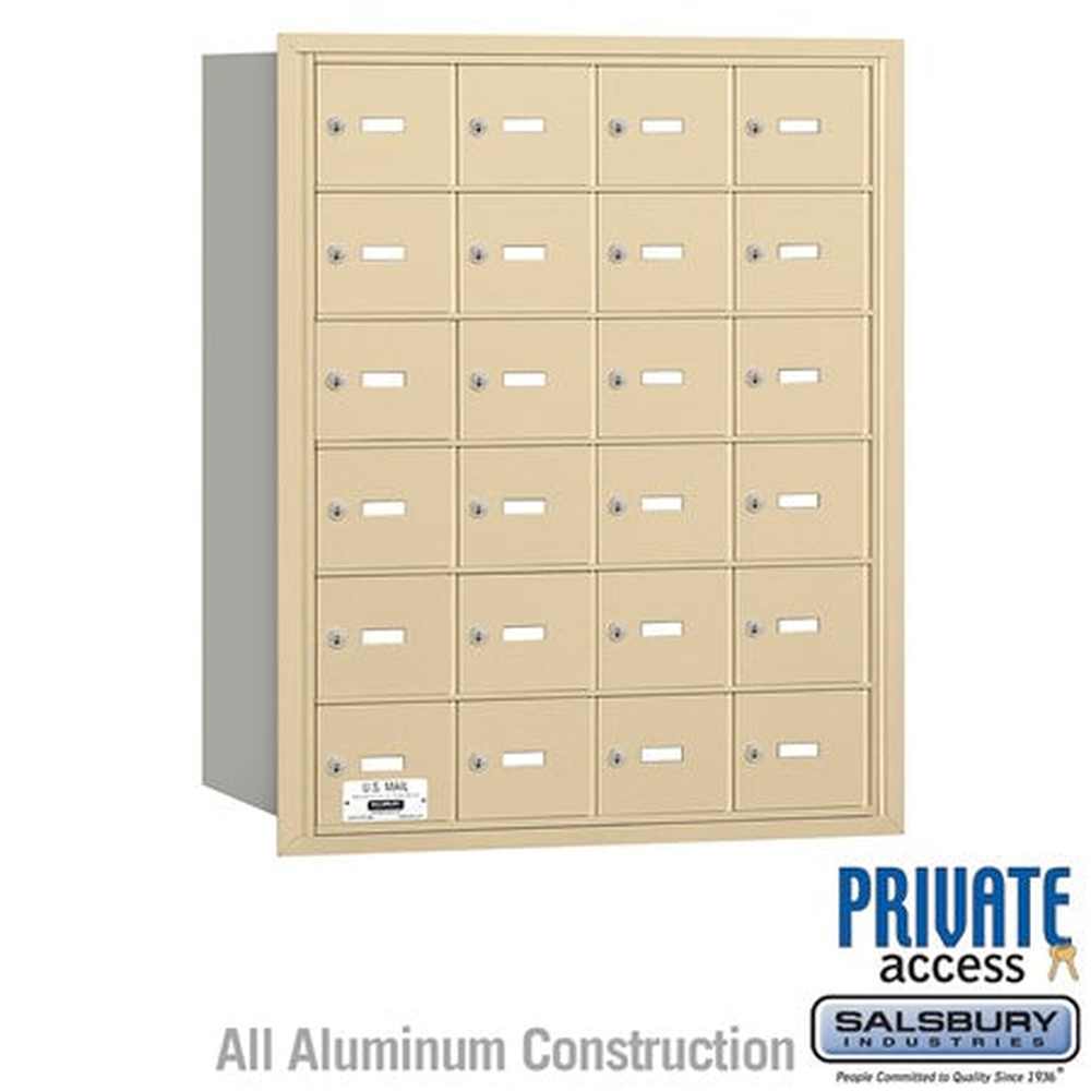 Salsbury Industries 3624SRP sandstone horizontal mailbox private access