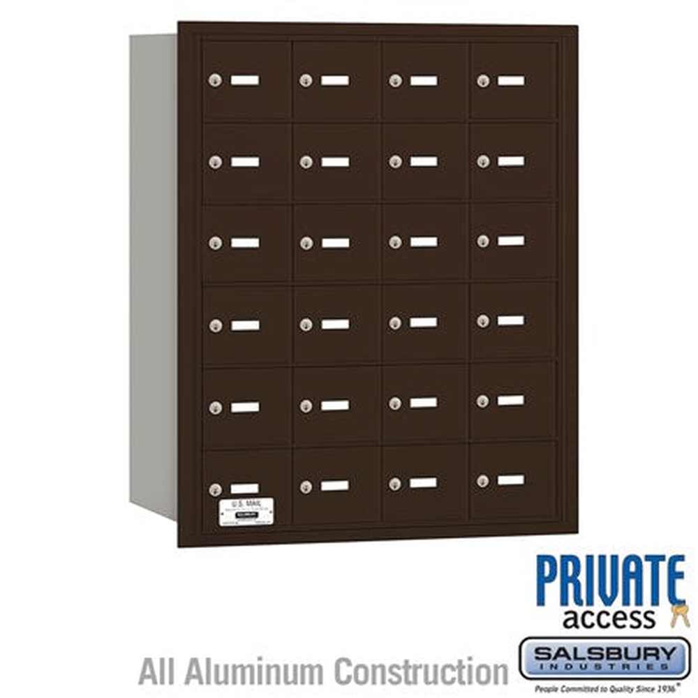 Salsbury Industries 3624ZRP bronze horizontal mailbox private access
