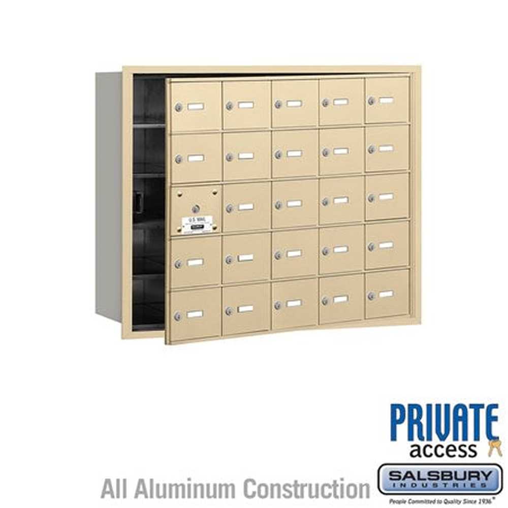 Salsbury Industries 3625SFP sandstone horizontal mailbox private access
