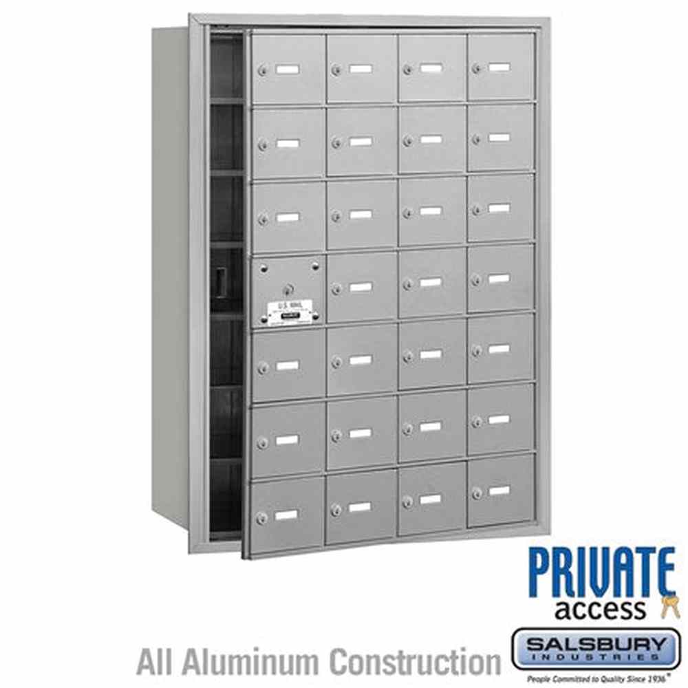 Salsbury Industries 3628AFP aluminum horizontal mailbox private access