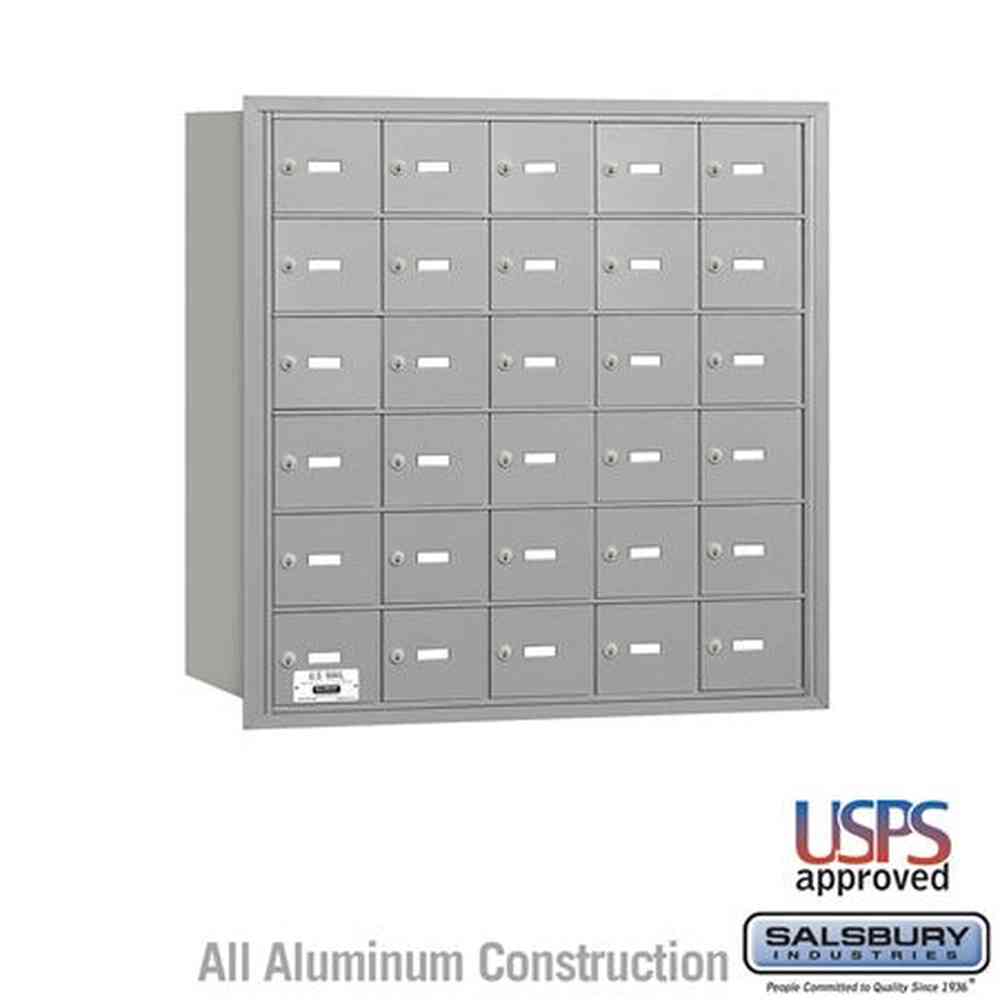 Salsbury Industries 3630ARU aluminum horizontal mailbox usps access