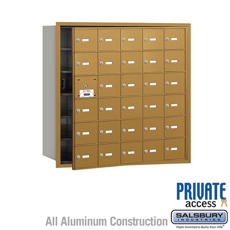 Salsbury Industries 3630GFP gold horizontal mailbox private access