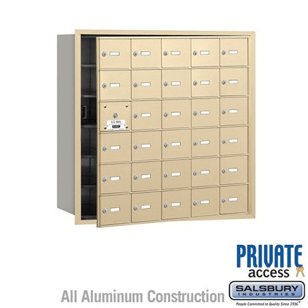 Salsbury Industries 3630SFP sandstone horizontal mailbox private access