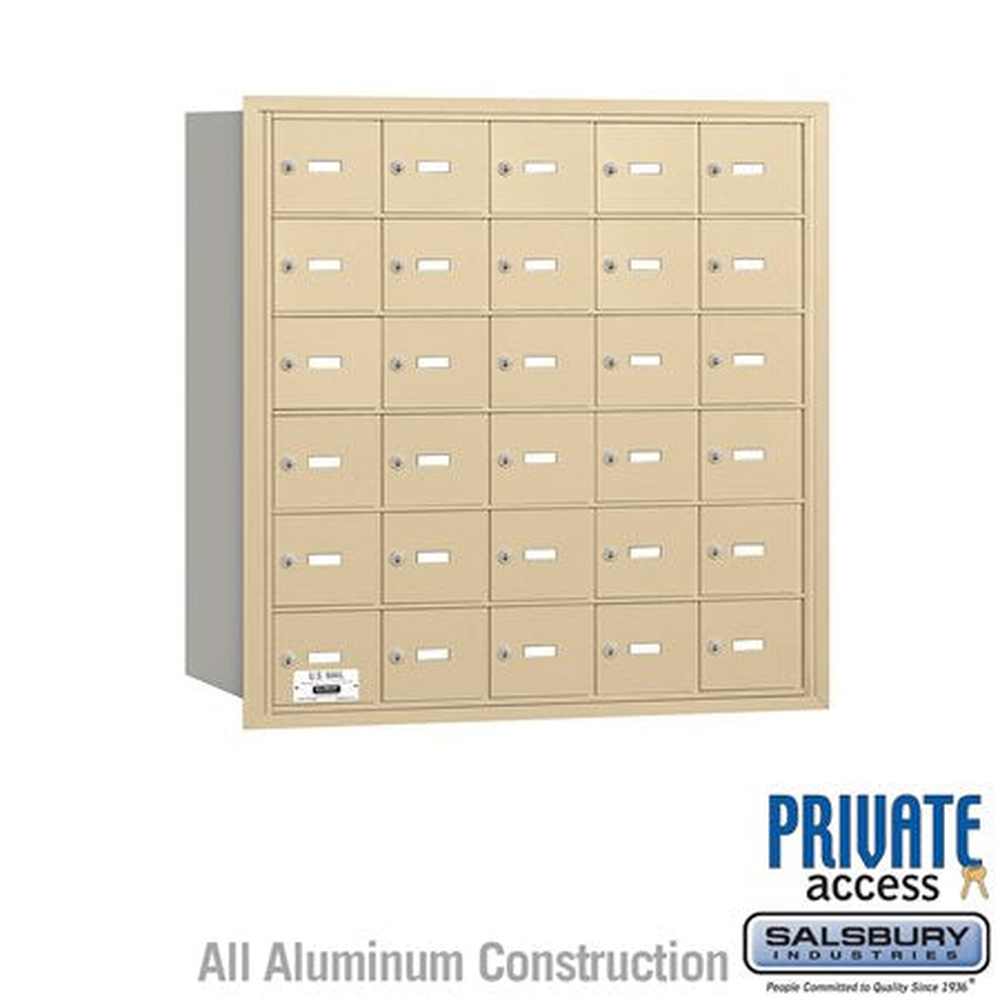 Salsbury Industries 3630SRP sandstone horizontal mailbox private access