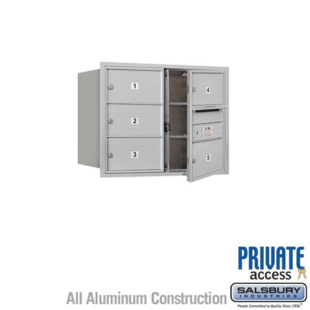 Salsbury Industries 3706D-05AFP horizontal mailbox private access, additional view