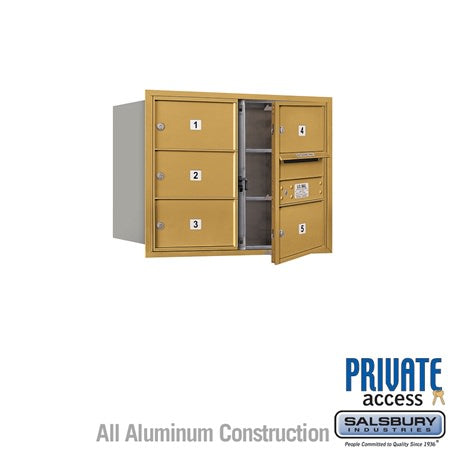 Salsbury Industries 3706D-05GFP horizontal mailbox private access, additional view