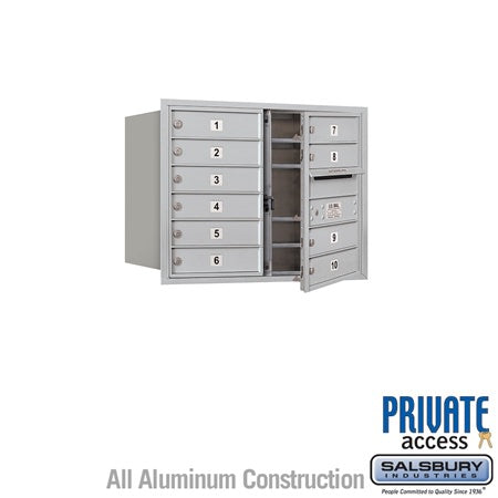 Salsbury Industries 3706D-10AFP horizontal mailbox private access, additional view
