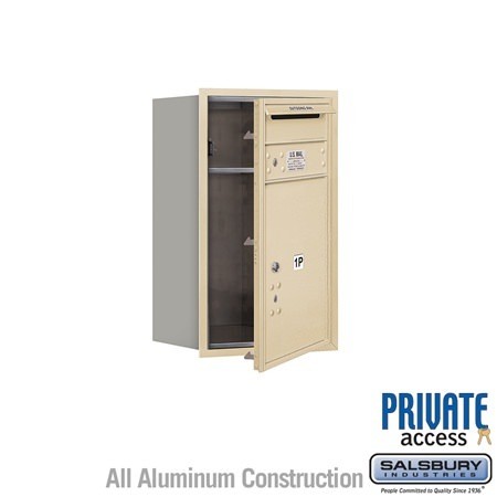 Salsbury Industries 3707S-1PSFP sandstone horizontal mailbox private access