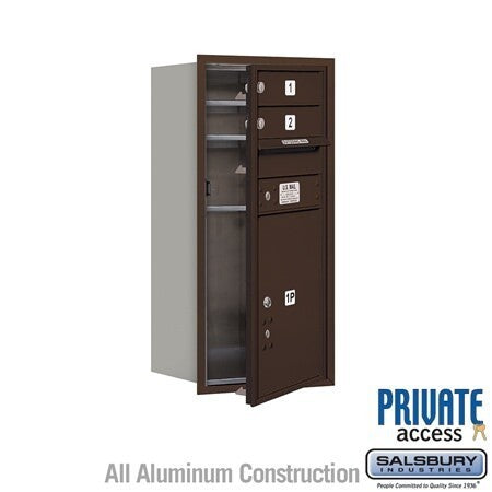 Salsbury Industries 3709S-02ZFP bronze horizontal mailbox private access