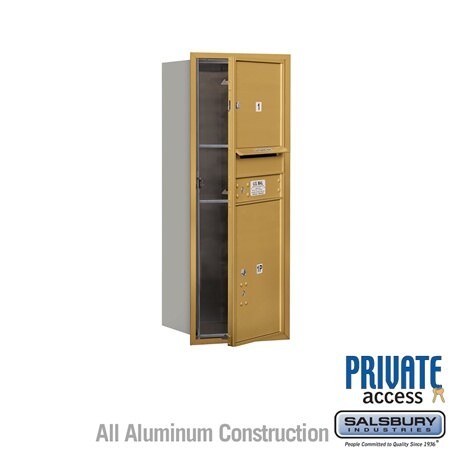Salsbury Industries 3710S-01GFP gold horizontal mailbox private access