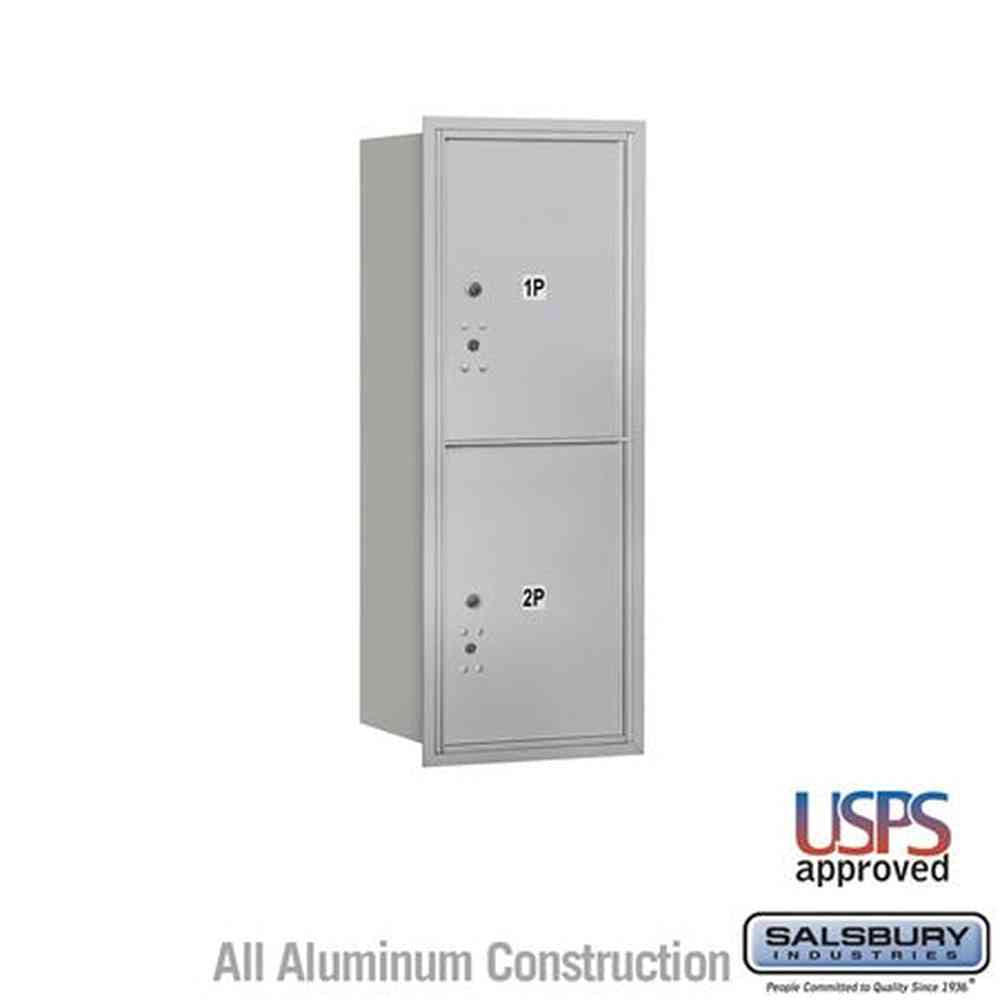 Salsbury Industries 3710S-2PARU aluminum horizontal mailbox usps access