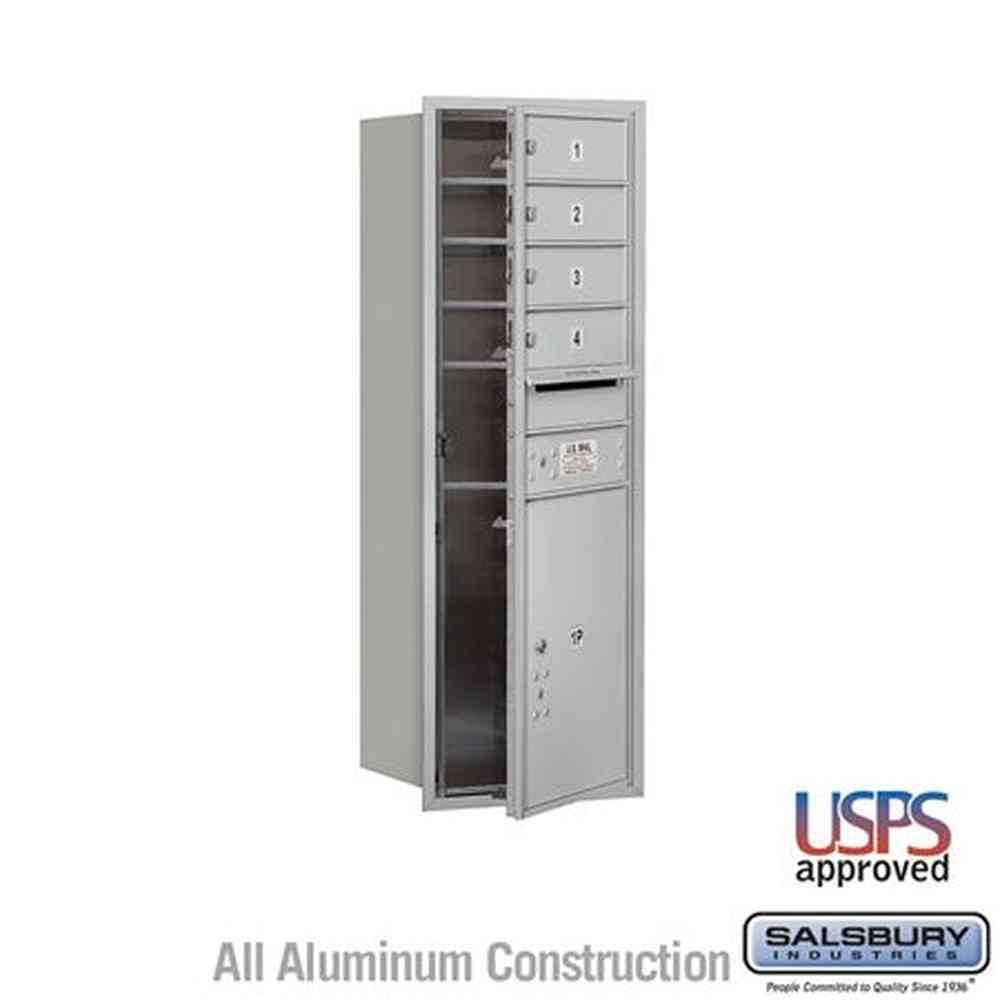 Salsbury Industries 3711S-04AFU aluminum horizontal mailbox usps access