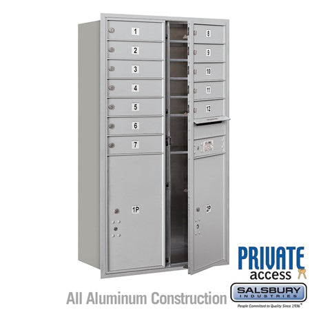 Salsbury Industries 3713D-12AFP aluminum horizontal mailbox private access