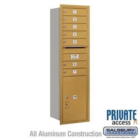 Salsbury Industries 3715S-07GRP gold horizontal mailbox private access
