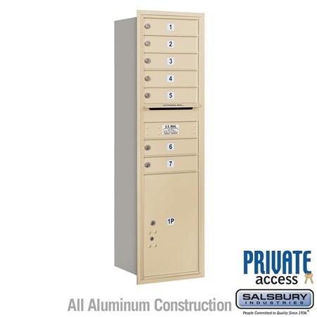 Salsbury Industries 3715S-07SRP sandstone horizontal mailbox private access