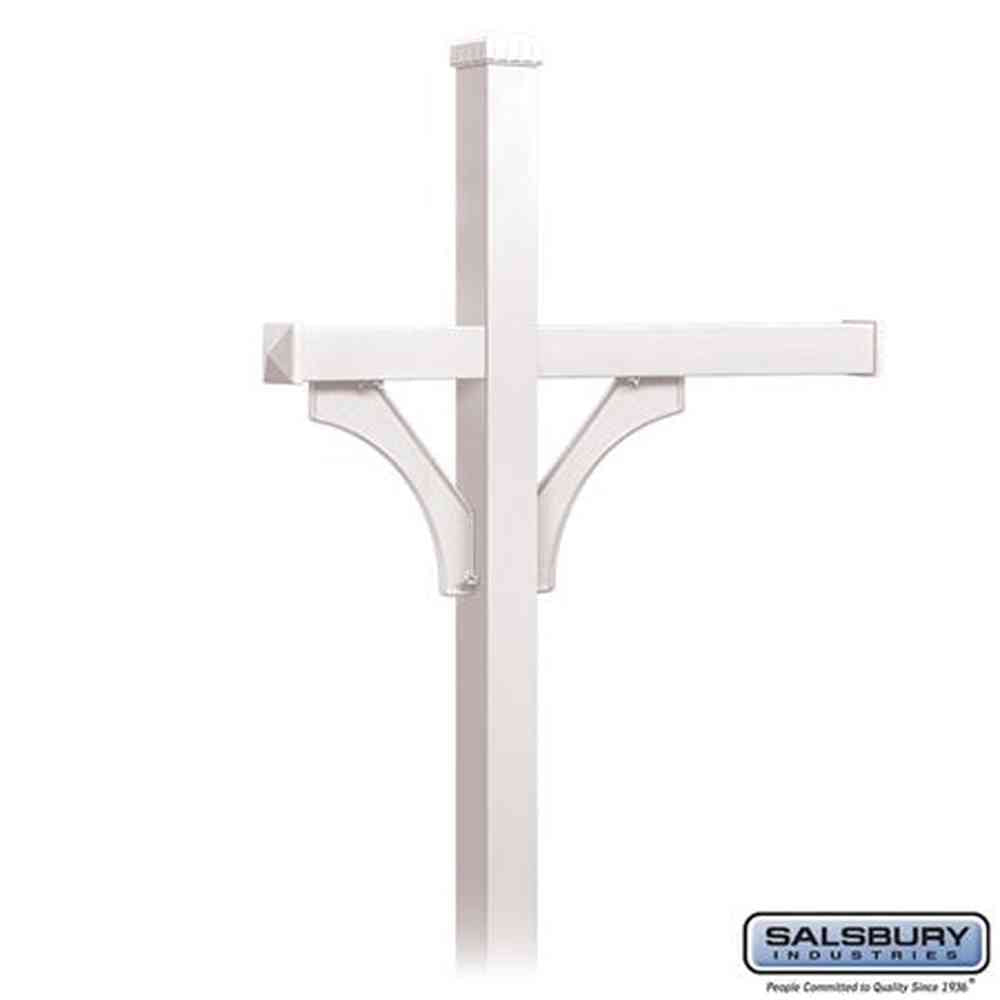 Salsbury Industries 4373WHT white mailbox post