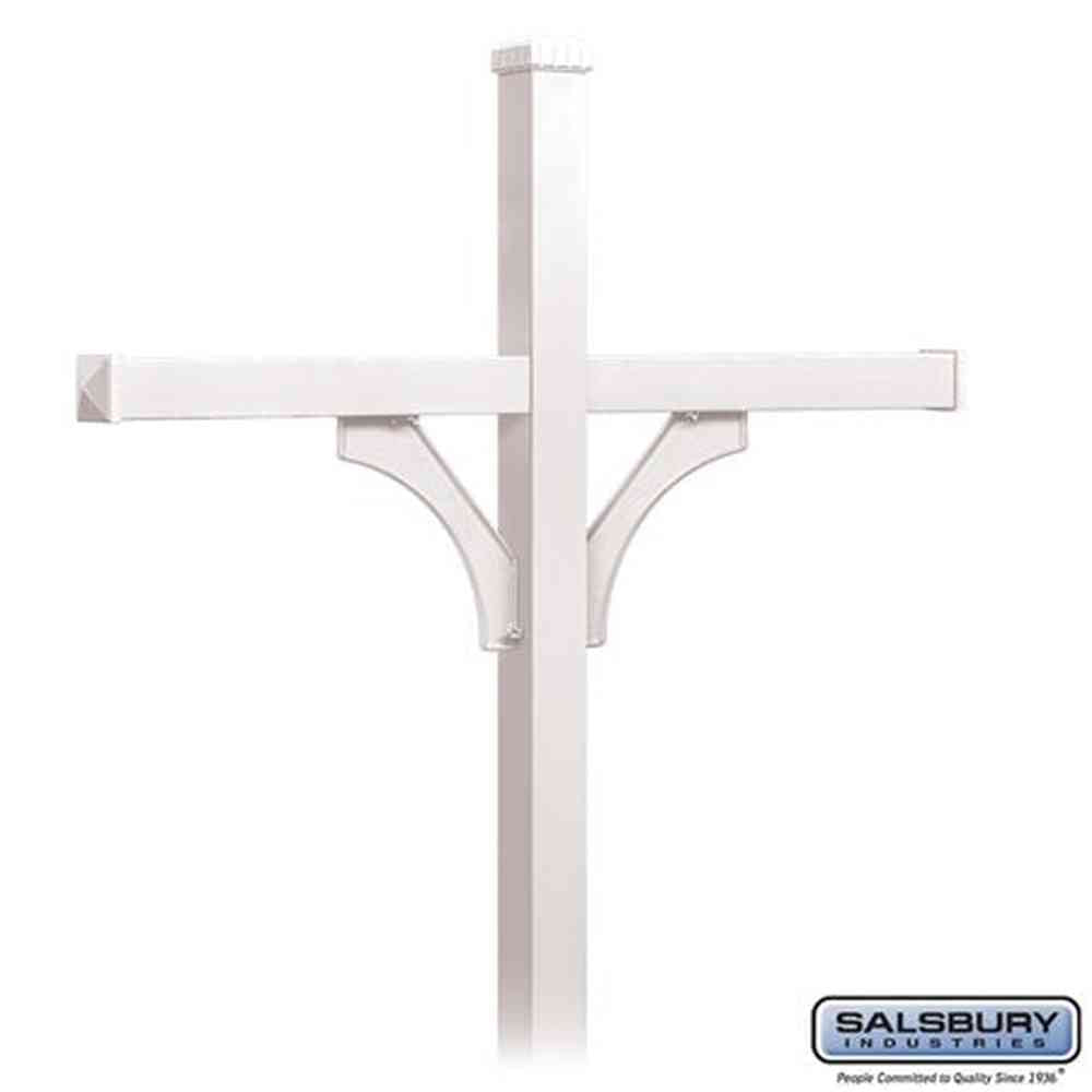 Salsbury Industries 4374WHT white mailbox post