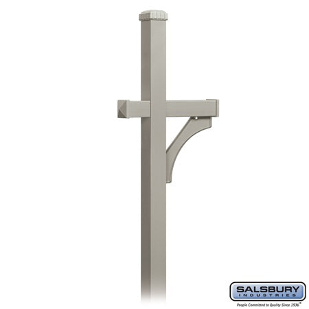 Salsbury Industries 4870NIC mailbox post in satin nickel, additional view