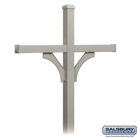 Salsbury Industries 4874NIC mailbox post in satin nickel, additional view