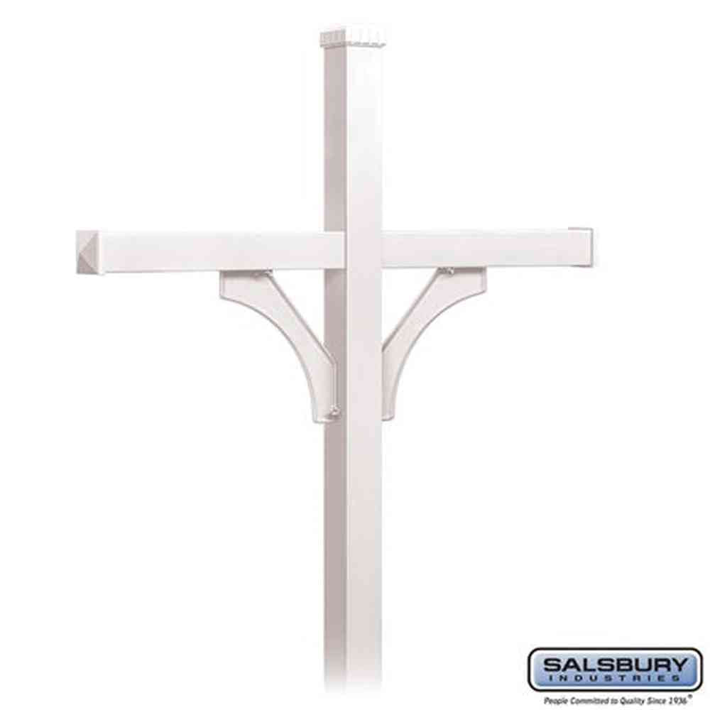Salsbury Industries 4874WHT white mailbox post