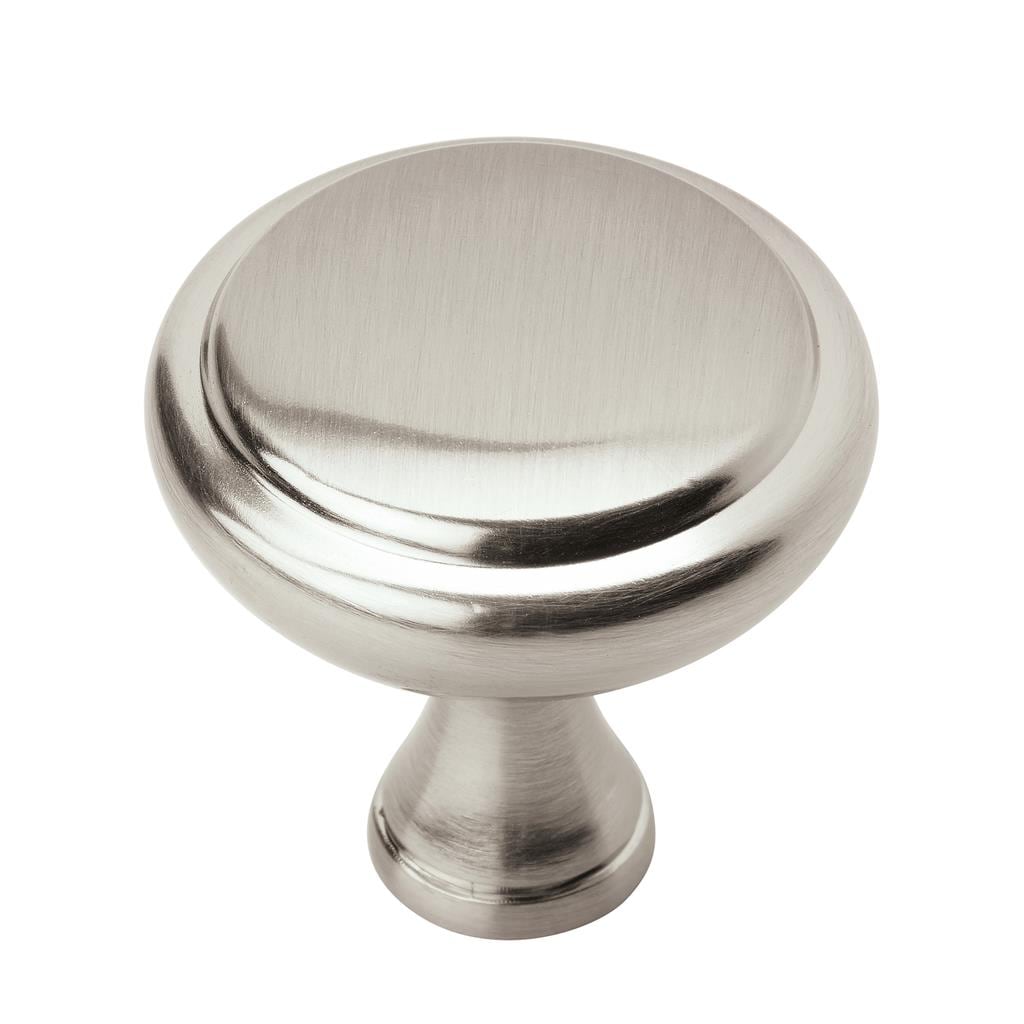Amerock 6PK37340G10 Arden 1-1/4 inch (32mm) Diameter Satin Nickel Cabinet Knob - 6 Pack