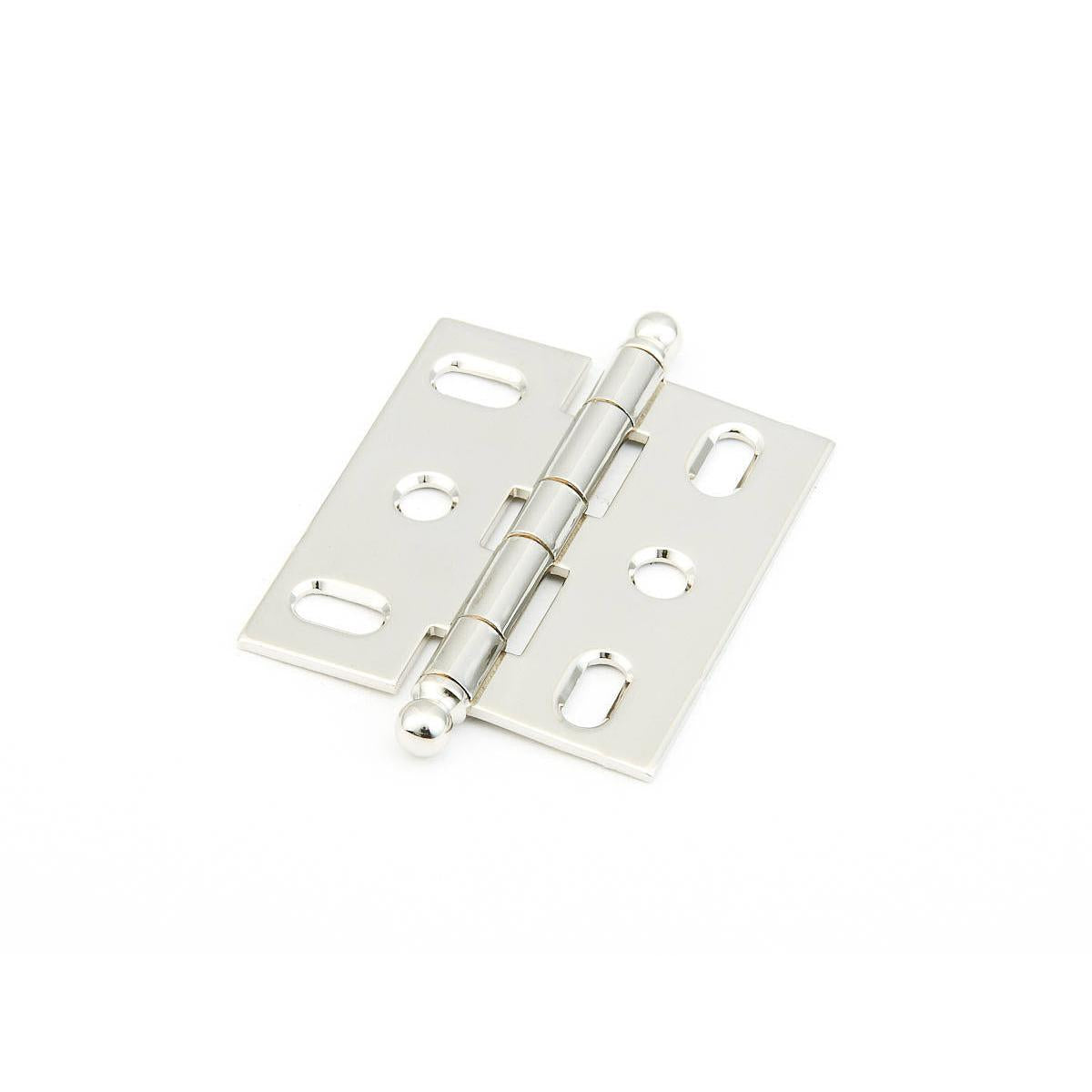 Schaub and Company 1111B-PN Ball Tip Mortise 2" x 3/4" Cabinet Hinge Cabinet Knob Polished Nickel