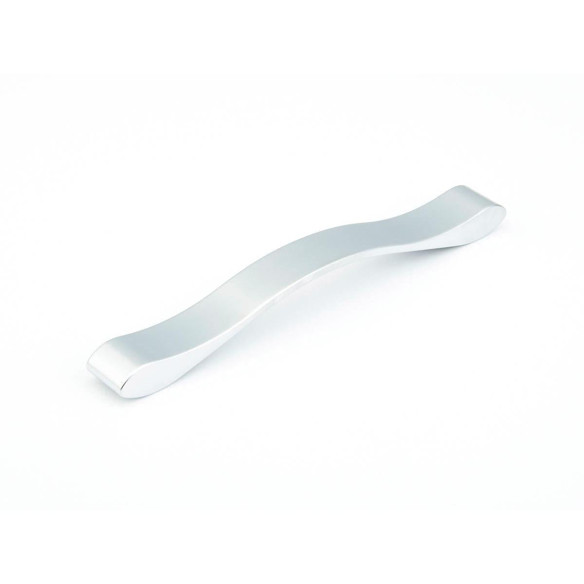 Schaub and Company 244-192-M26 Italian Designs Collection Wave Series Cabinet Arch Cabinet Pull Matte Chrome / 192mm