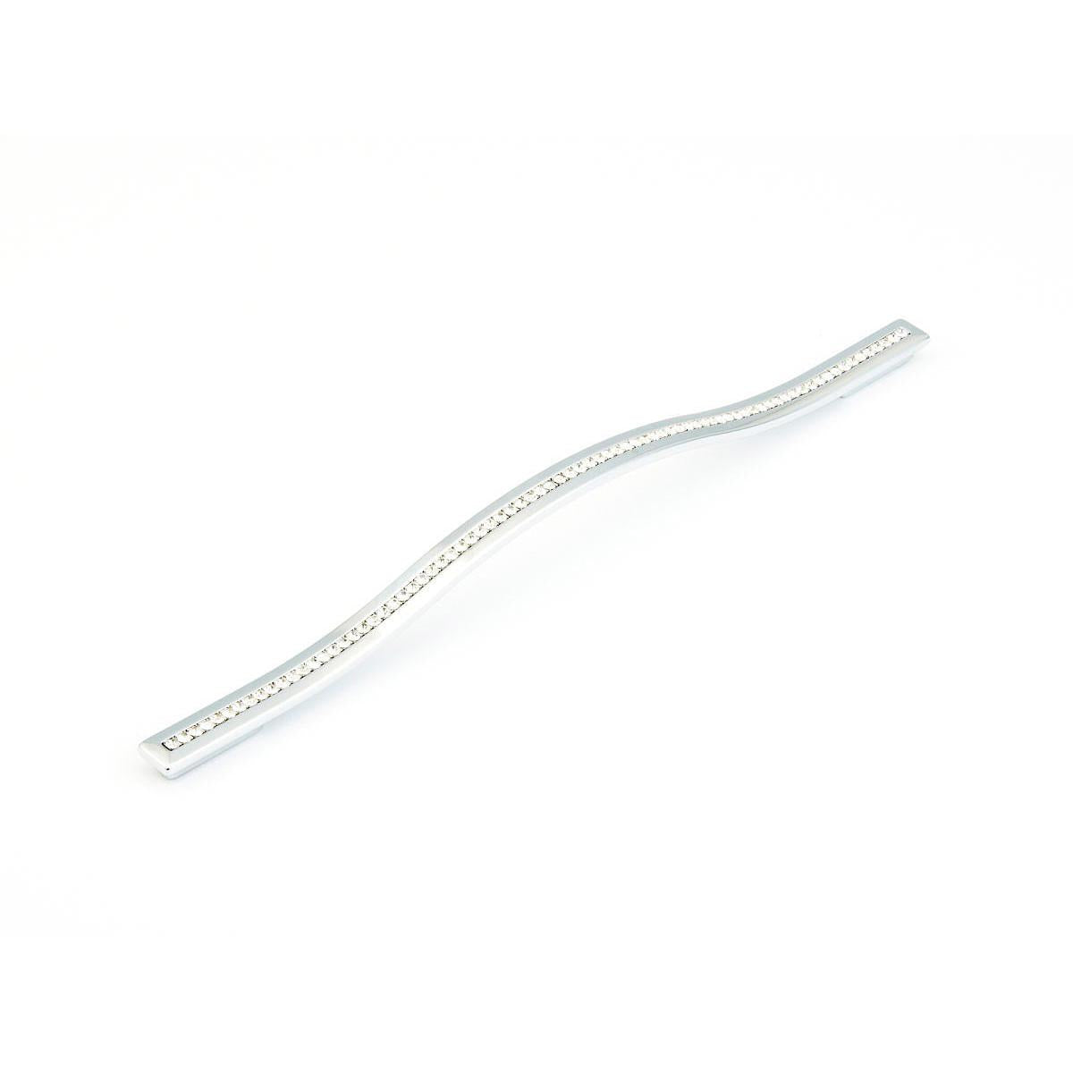 Schaub and Company 303-26 Skye Vale Collection 288 / 320 mm Center Cabinet Pull with Crystal Inlay Chrome