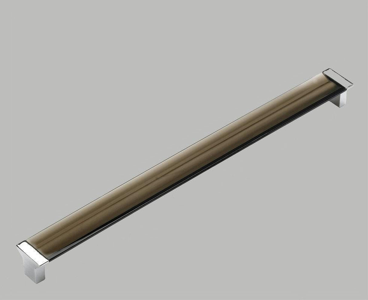 Schaub and Company 318-26-SM Positano Collection 320 mm Center Cabinet Bar Cabinet Pull Chrome Smoke