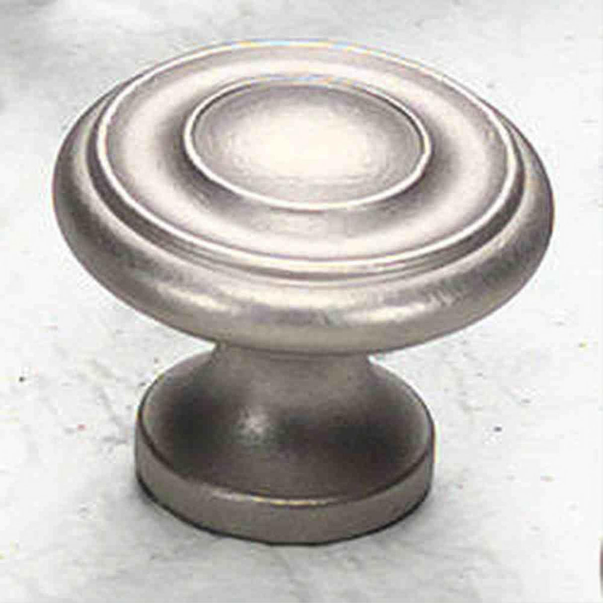 Schaub and Company 704-DN Solid Traditional Design Mushroom Cabinet Knob With 1-1/2" Diameter Distressed Nickel