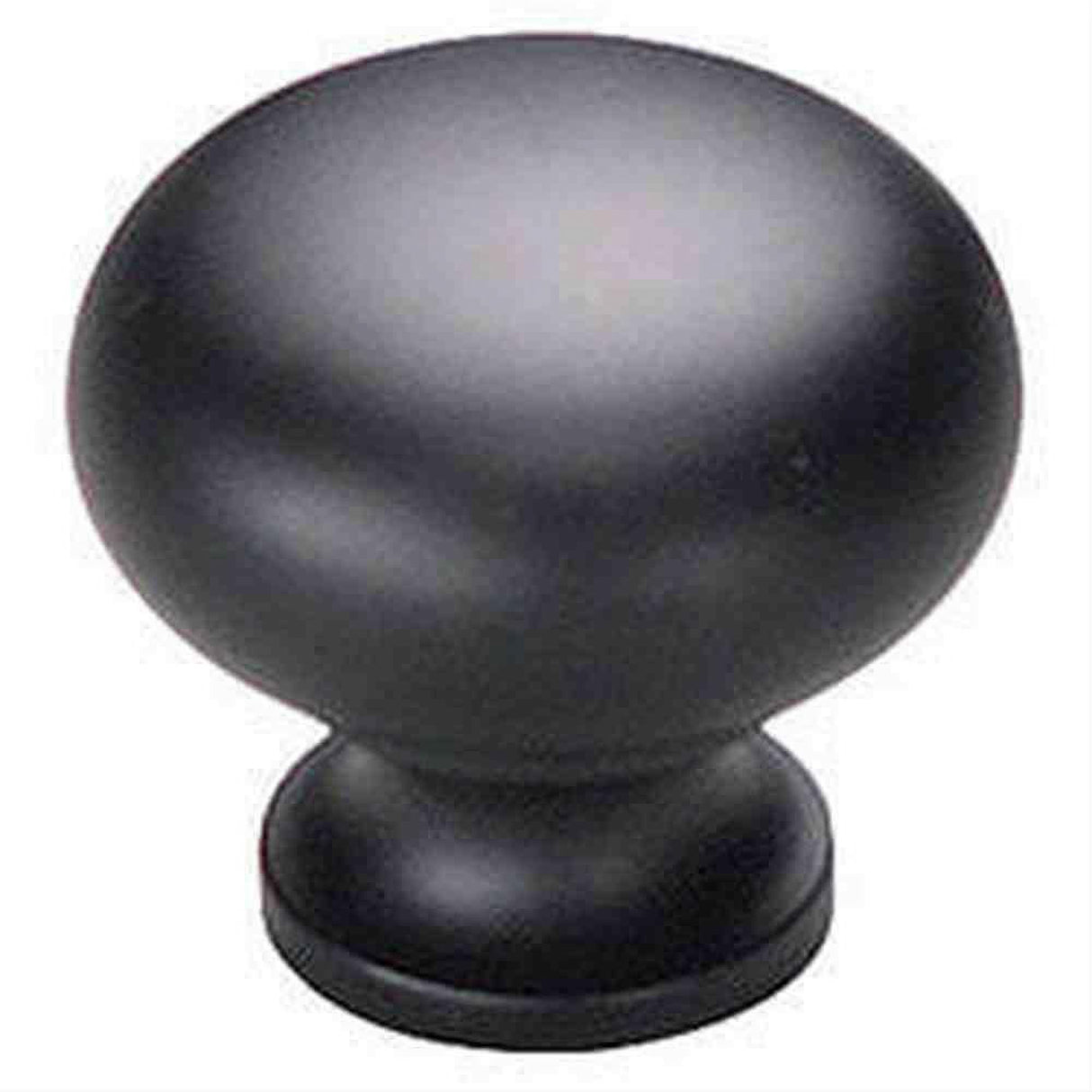 Schaub and Company 706-FB Solid Traditional Design Mushroom Cabinet Knob With 1-1/4" Diameter Flat Black