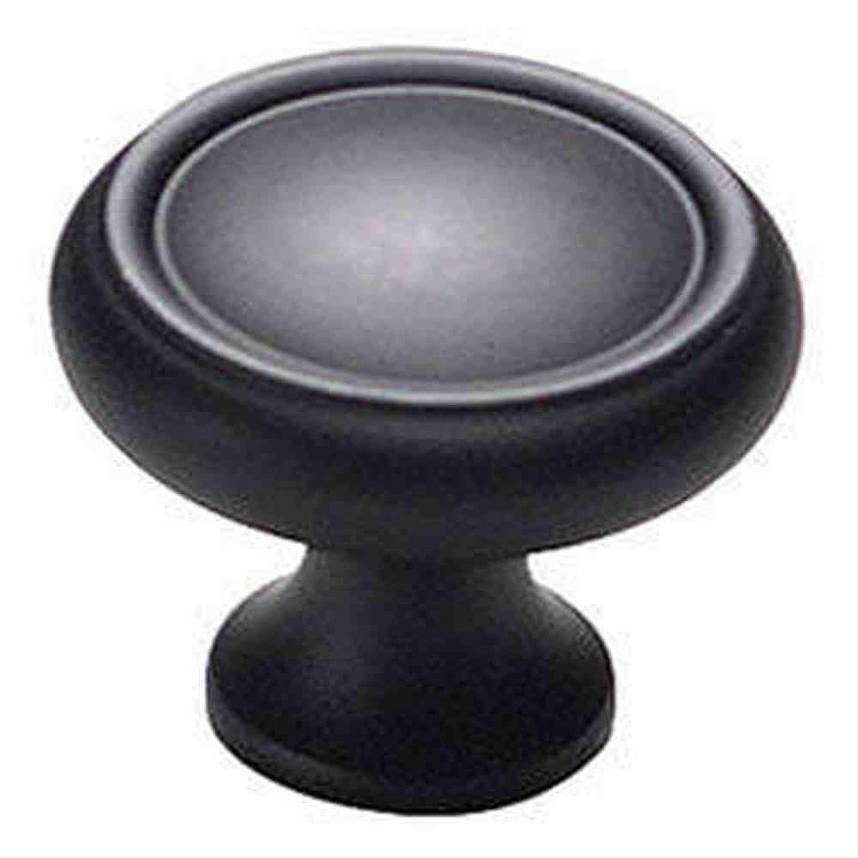 Schaub and Company 711-FB Solid Traditional Design Mushroom Cabinet Knob With 1-1/4" Diameter Flat Black