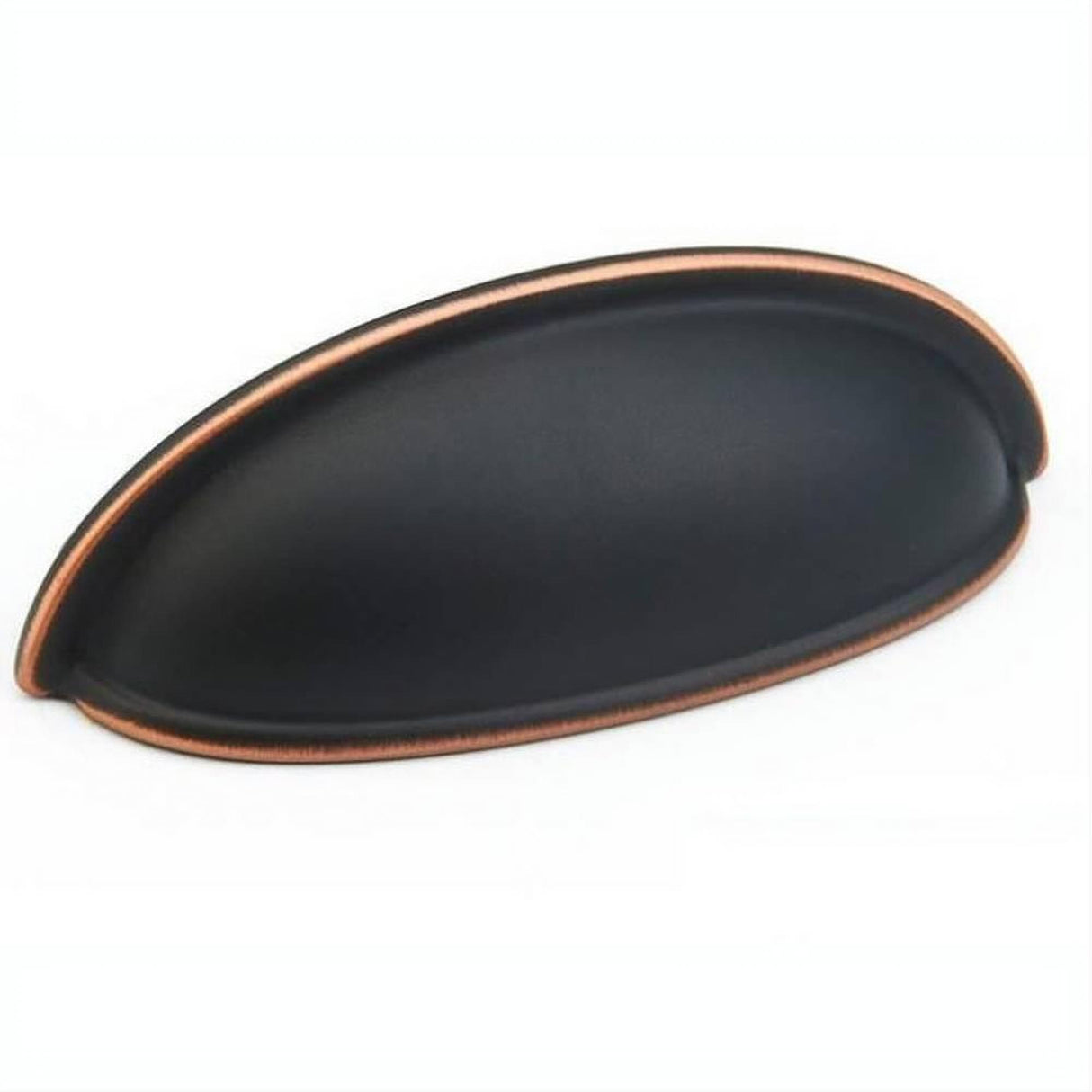 Schaub and Company 730-MiBZ Solid Traditional Design Cup Cabinet Pull With 3" Center to Center Michelangelo Bronze