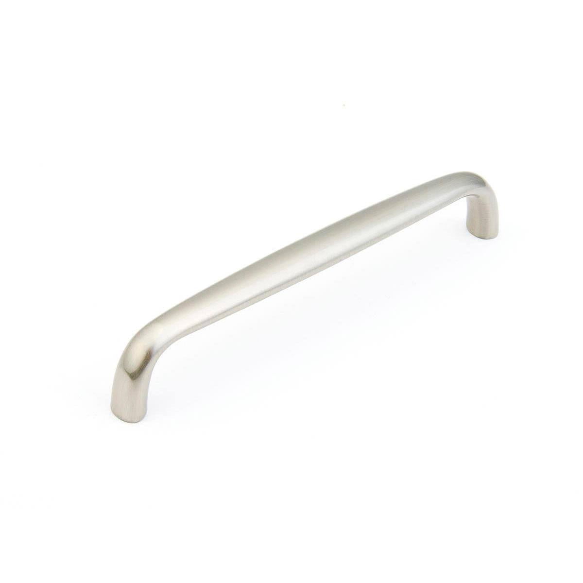 Schaub and Company 737-15 Solid Brass Cabinet Pull with 6 Inch Centers from the Traditional Designs Collection Satin Nickel