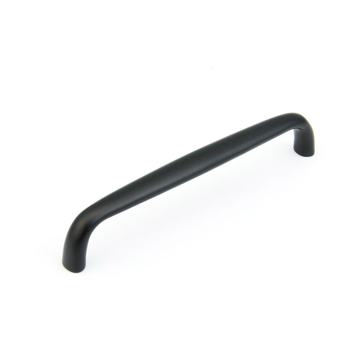 Schaub and Company 737-FB Solid Brass Cabinet Pull with 6 Inch Centers from the Traditional Designs Collection Flat Black