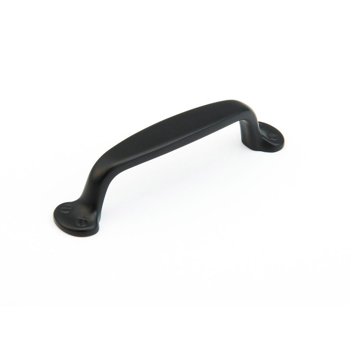 Schaub and Company 742-FB Solid Traditional Design Cabinet Pull With 4" Center to Center Flat Black
