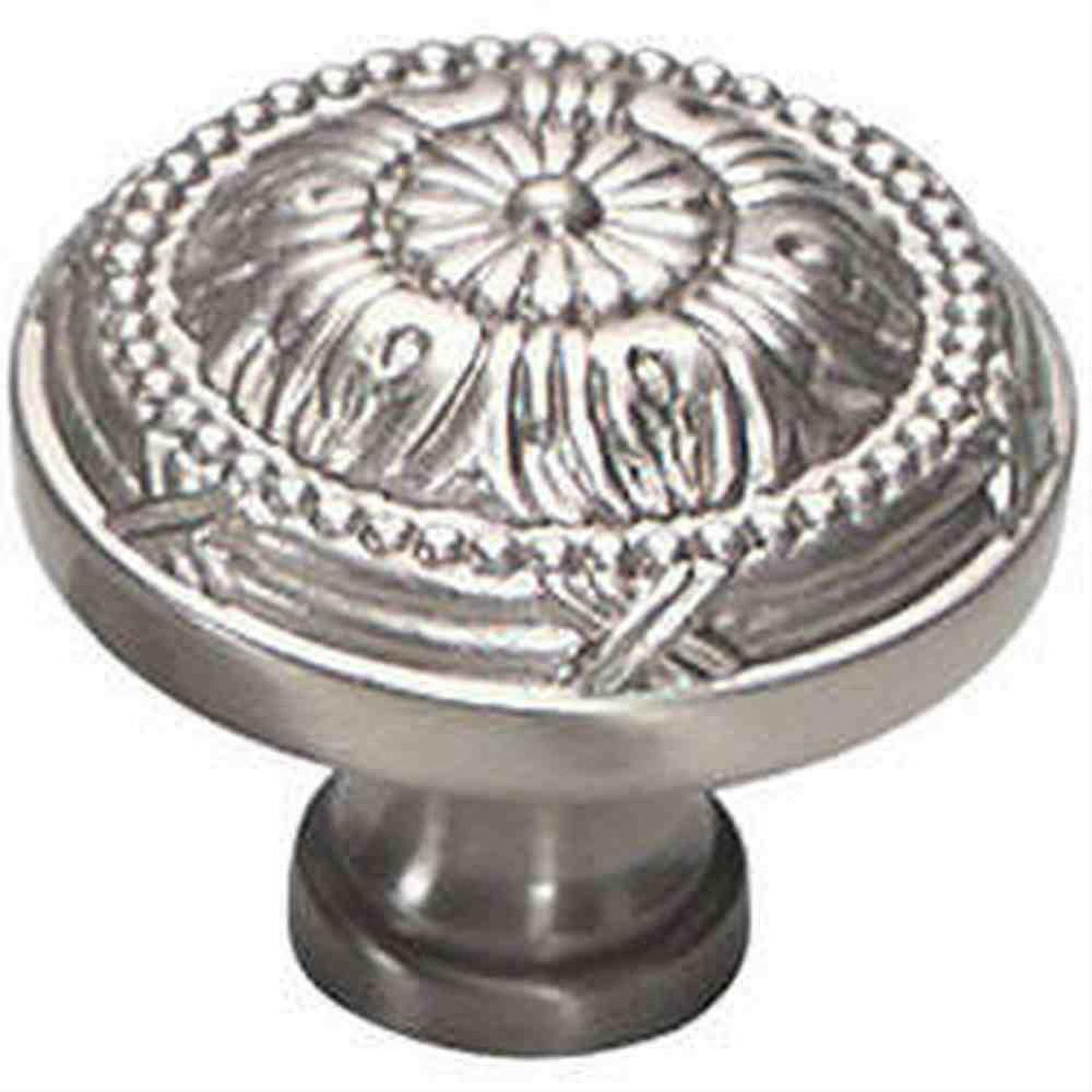 Schaub and Company 752-15 Versailles Design Mushroom Cabinet Knob With 1-1/2" Diameter Cabinet Pull Satin Nickel