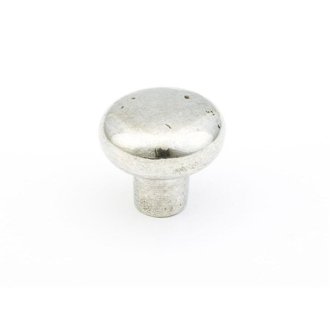 Schaub and Company 773-N Bronze Mountain Design Mushroom Cabinet Knob With 1-5/8" Diameter Natural Britannium