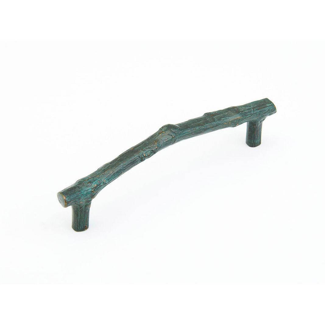 Schaub and Company 784-VI Bronze Mountain Design Cabinet Pull With 6" Center to Center Verde Imperial