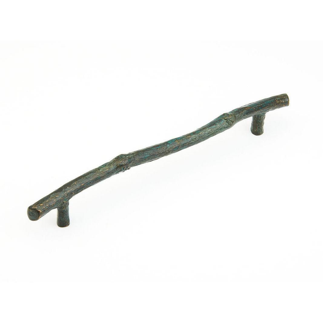 Schaub and Company 785-VI Bronze Mountain Design Cabinet Pull / Appliance Pull With 12" Center to Center Verde